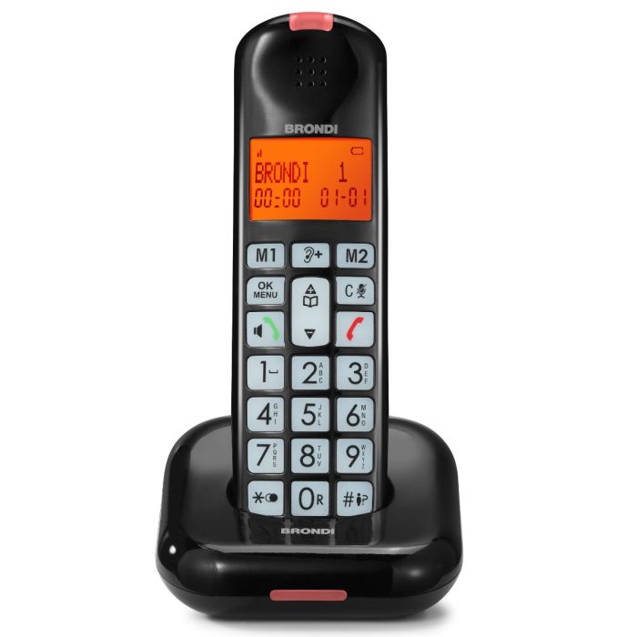Telefono Cordless Brondi Bravo Bright - Nero, Con Vivavoce, Display Grande E Volume Amplificato - Foto 4